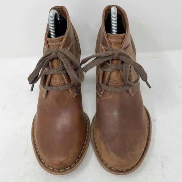 Clarks Carleta Lyon Brown Leather Ankle Boots Size 5.5 - Picture 3 of 10